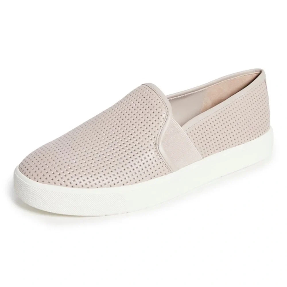 VINCE Blair Slip-On Sneakers Perforated Calf Skin Leather 10 Casual Loafers - Picture 11 of 11